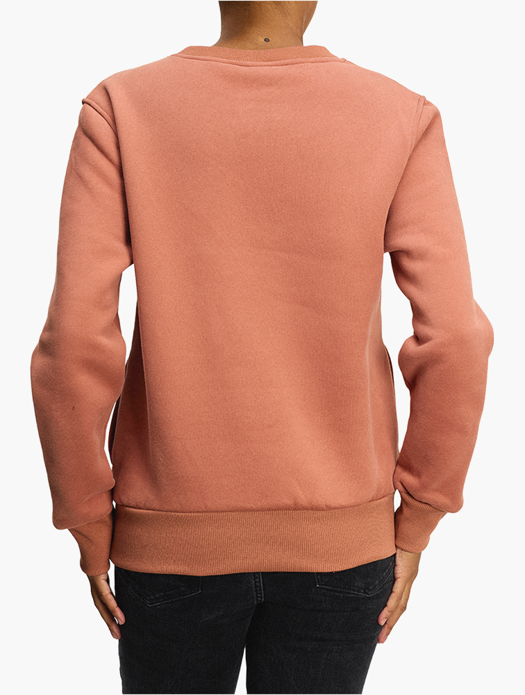 MyRunway | Shop XT Brown Crew Neck Fleece Sweater for Women from